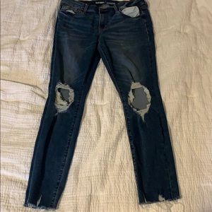 Old navy blue jeans